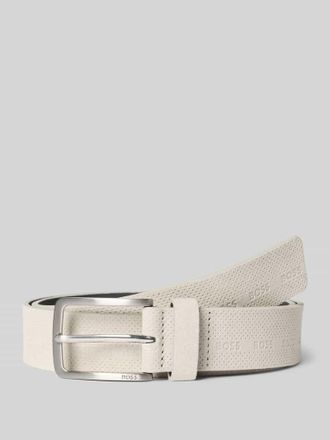 HUGO BOSS G&uuml;rtel aus echtem Veloursleder Modell VERED-SD-PERF_SZ35 in Offwhite, Gr&ouml;&szlig;e 100