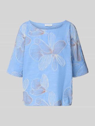 Christian Berg Regular Fit Bluse mit 1/2-Arm in Bleu, Gr&ouml;&szlig;e 38
