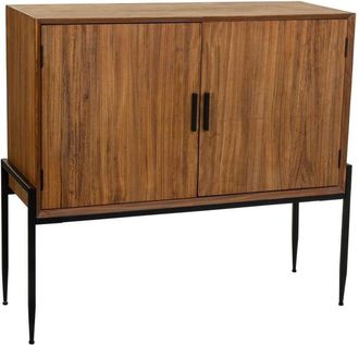 Wanderlust Deco Wanderlust Deco - Aparador De Madera Y Metal Marr&oacute;n 110x40x99h Cm