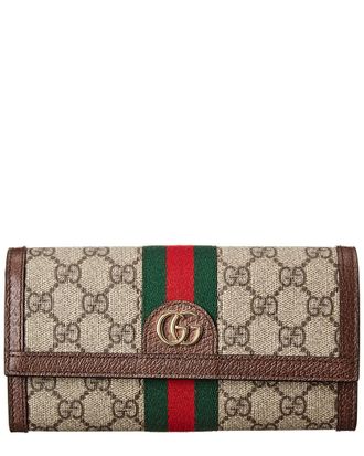 Gucci Ophidia GG Supreme Canvas & Leather Continental Wallet