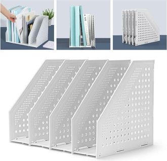 OEM Porte-revues - Pliable - 4 Compartiments - Polypropyl&egrave;ne - Pour Bureau Maison &Eacute;tude - 1 Pi&egrave;ce