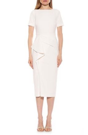 Alexia Admor Zayd Midi Sheath Dress in Ivory at Nordstrom Rack, Size Medium