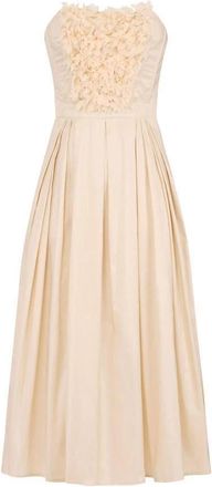 Elisabetta Franchi Ottoman Dress - Dames - Feestkleedjes - Beige - S - Kleedjes