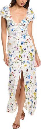 Alice & Olivia Alice + Olivia Tara Ruffle Front Maxi Dress