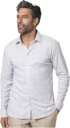 DeSoto Shirts - Heren - Casual Overhemden - Wit - M - Katoen - Overhemden