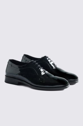 Moss Italian Black Patent Leather Oxford Shoes