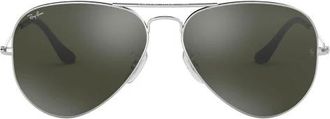 Ray-Ban Aviator - Heren - Zonnebrillen - Grijs - 58 MM - Accessoires