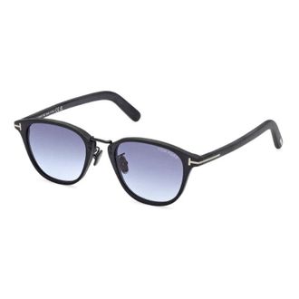 Tom Ford Sunglasses Square Full Rim, Dark Havana Frame And Green Lens Ft1049-D52N
