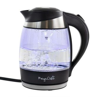 MegaChef 1.8Lt. Glass and Stainless Steel Electric Tea Kettle in Grey at Nordstrom