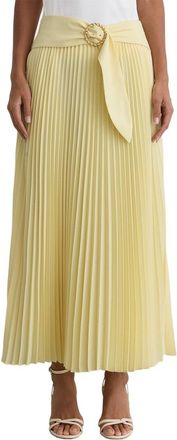 Reiss Amelie Pleated Belted Midi Skirt