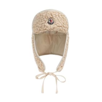 Moncler Accessories, male, Beige, M, Teddy Aviator Headwear