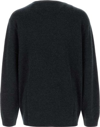 Le Kasha Mens Graphite Cashmere Colmar Sweater Terre Organic Gray