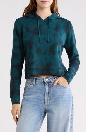 Threads 4 Thought Rory Cloud Wash Cropped Fleece Hoodie in Mallard /Black at Nordstrom Rack, Size X-Small