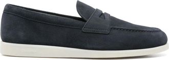 Churchs Blauwe Su&egrave;de Loafers voor Heren - Heren - Loafers - Blauw - 43 EU - Su&egrave;de - Schoenen