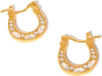Girls Crew Horseshoe Huggie Hoop Earrings in Gold at Nordstrom