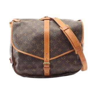 Louis Vuitton Pre-owned Cross Body Bags, female, Brown, Size: ONE SIZE Pre-owned Saumur 35 Monogram Shoulder Bag