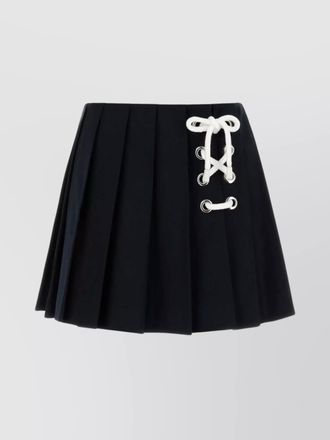 Prada cotton pleated mini skirt