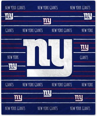 Pegasus Sports New York Giants Nfl Team Center Stripe Logo Fleece Throw
