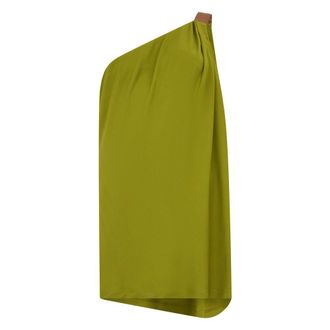 Alberta Ferretti One-shoulder Blouse - female - Alberta Ferretti - Sleeveless Tops - Green - XL - Tops