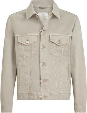 Brunello Cucinelli Denim four-pocket jacket in Khaki at Nordstrom, Size 56 It