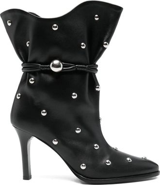 Isabel Marant 100mm Lolya studded leather boots - women - Sheepskin/Leather/Sheepskin - 39 - Black
