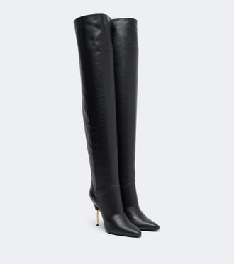 Valentino Garavani Botas mosqueteras de piel con VLogo