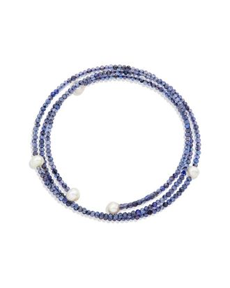 Savvy Cie Jewels 3-Row Tanzanite & 5-6Mm Pearl Wrap Bracelet