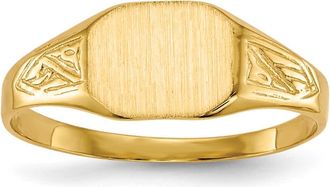 Diamond2Deal 14k Yellow Gold Open Back Signet Ring
