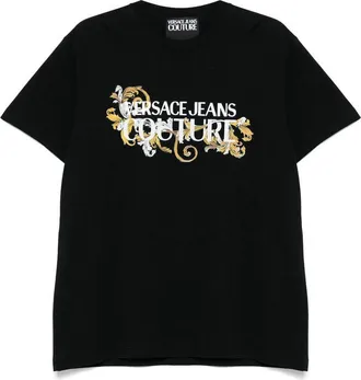 Versace Jeans Couture Black T-Shirt With Front Logo