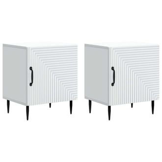 vidaXL Armario De Noche 2 Pcs 43 X 34,5 X 50 Cm Madera De Ingenier&iacute;a Vidaxl