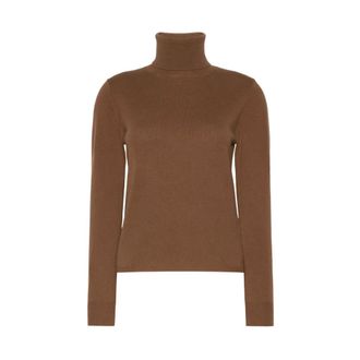 Max Mara Truien & Vesten, Dames, Bruin, XS, Wol, Educata Turtleneck