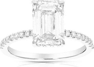 Vir Jewels 3 cttw Lab Grown Diamond Engagement Solitaire Ring in 14K White Gold For Women