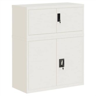 Berkfield Home File Cabinet White 90x40x110 cm Steel | Size: 90 x 40 x 110 cm