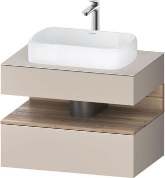 Duravit Duravit - Qatego Consola Mueble Bajo Lavabo, 1 Extra&iacute;ble, 1 Caj&oacute;n