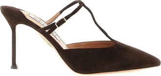 Aquazzura Bruine Geitenhuid Hoge Hakken Pumps