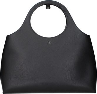 Courr&egrave;ges Black Leather Womens Handbag