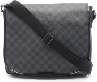 Louis Vuitton Black Pvc Coated Canvas Damier Graphite Leather Shoulder Bag (Pre-Owned)