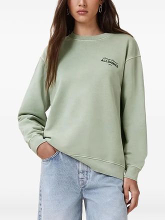 AllSaints Etta logo-print sweatshirt - Green