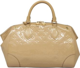 Louis Vuitton Santa Monica Handbag Monogram Vernis Beige Patent_Leather Handbag (Pre-Owned)
