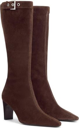 Reformation Tatyana Knee High Boot in Espresso Suede at Nordstrom, Size 10.5
