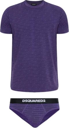 Dsquared2 Pigiama con stampa - Viola