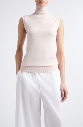 Sportmax Eschimo Sleeveless Wool Turtleneck Sweater in Pink at Nordstrom, Size X-Large