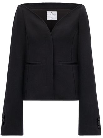 Courrèges Ellipse Heritage collarless blazer - Black