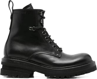 Premiata Elba Leren Militaire Laarzen - Heren - Veterlaarzen - Zwart - 40 EU - Leer - Schoenen
