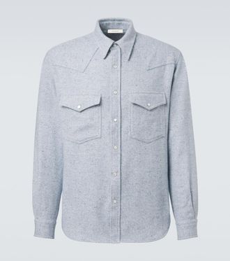 Umit Benan Kevin cashmere and silk Western shirt