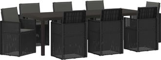 vidaXL Conjunto De Comedor De Jard&iacute;n 9 Uds. Gris Antracita Pp Vidaxl