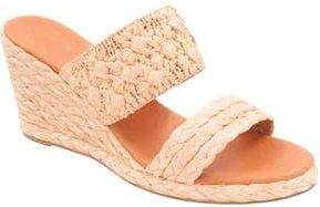 Andr&eacute; Assous Nolita Wedge Slide Sandal in Natural at Nordstrom Rack, Size 11