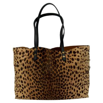 Chlo&eacute; Leopard-Print Tote Bag in Brown Pony Hair