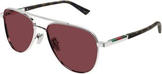 Gucci Gg 1962S 003 Zonnebrillen - Heren - Zonnebrillen - Grijs - 56 MM - Nylon - Accessoires