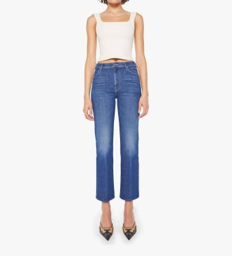 Mother Kick It Flood Straight Leg Jeans In Do Not Disturb